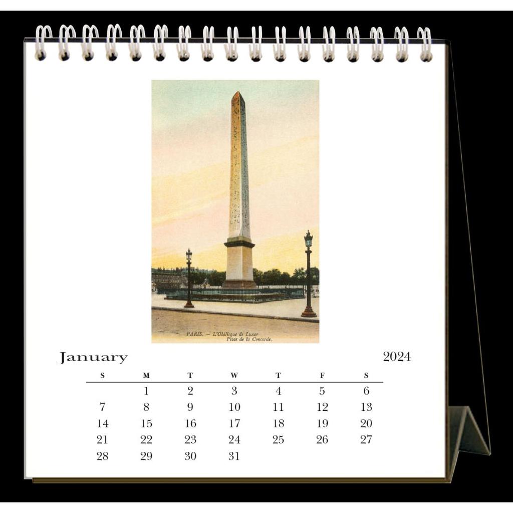 Paris Nostalgic 2024 Easel Desk Calendar Second Alternate Image width=&quot;1000&quot; height=&quot;1000&quot;