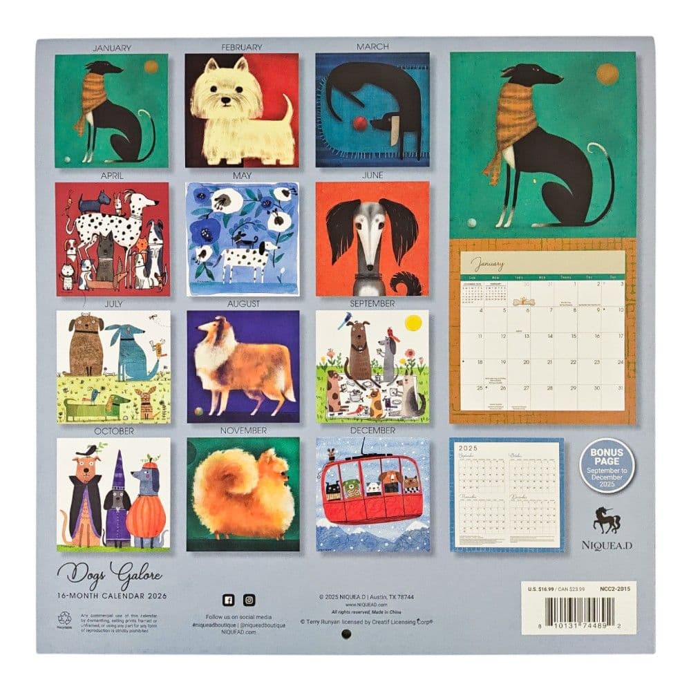 Dogs Galore 2026 Wall Calendar First Alternate Image