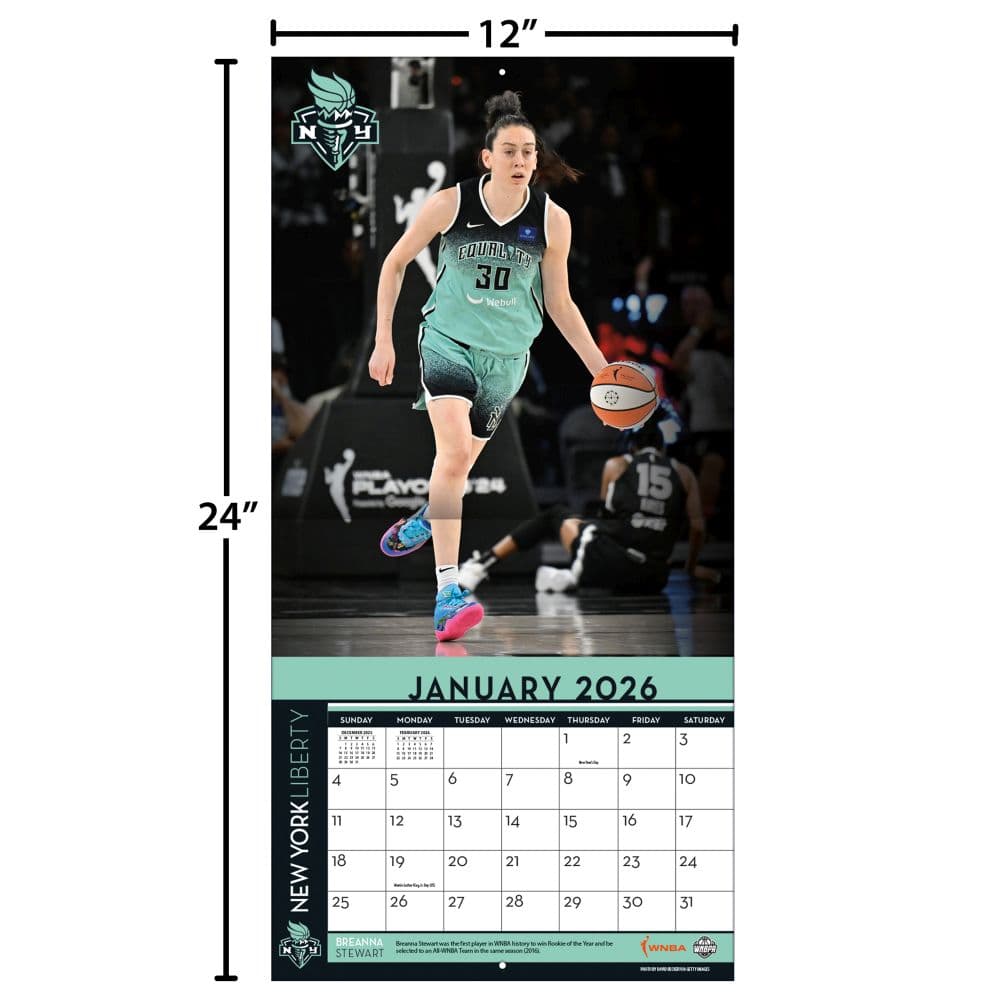 WNBA Elite 2026 Wall Calendar Fourth Alternate Image
