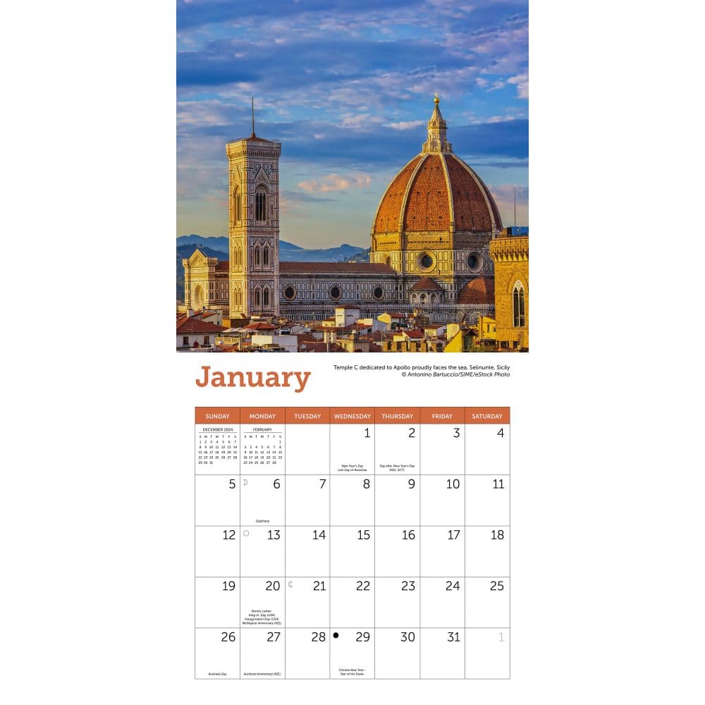 Italy 2025 Mini Wall Calendar Second Alternate Image width="1000" height="1000"