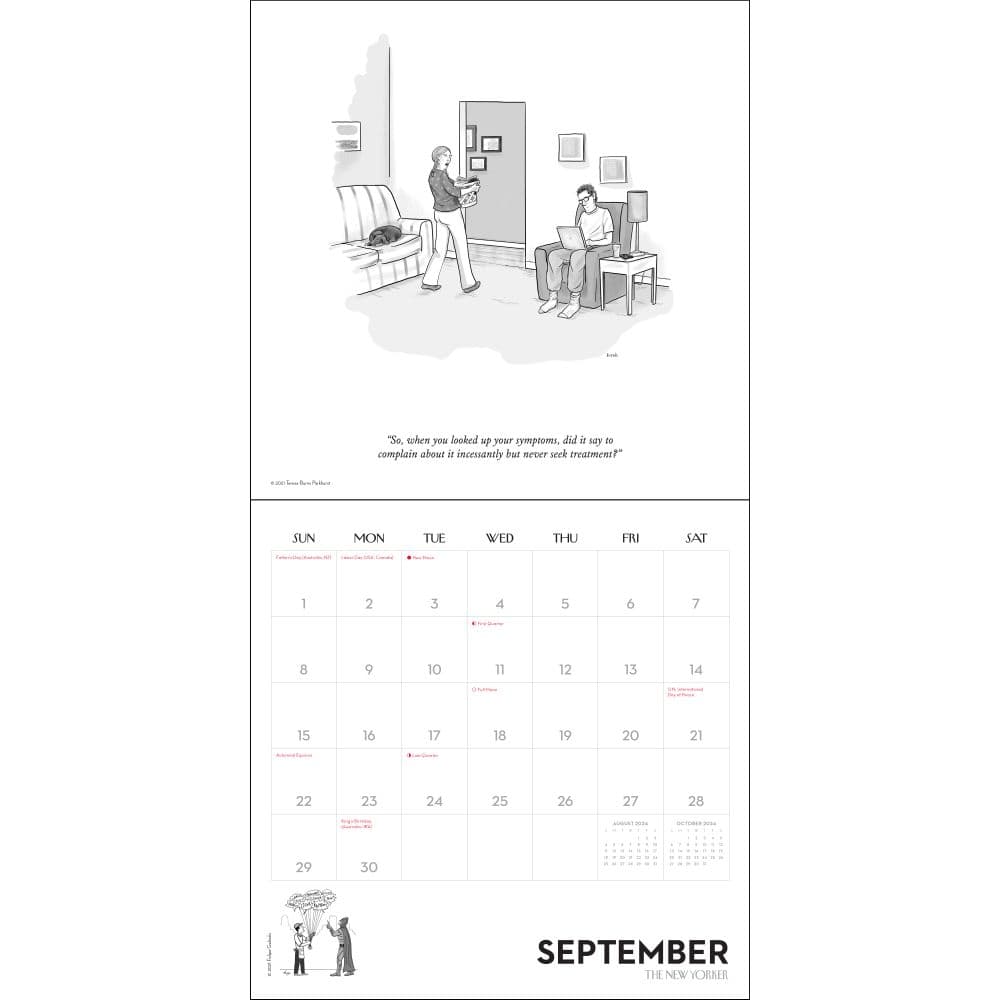 New Yorker Cartoons 2024 Wall Calendar - Calendars.com