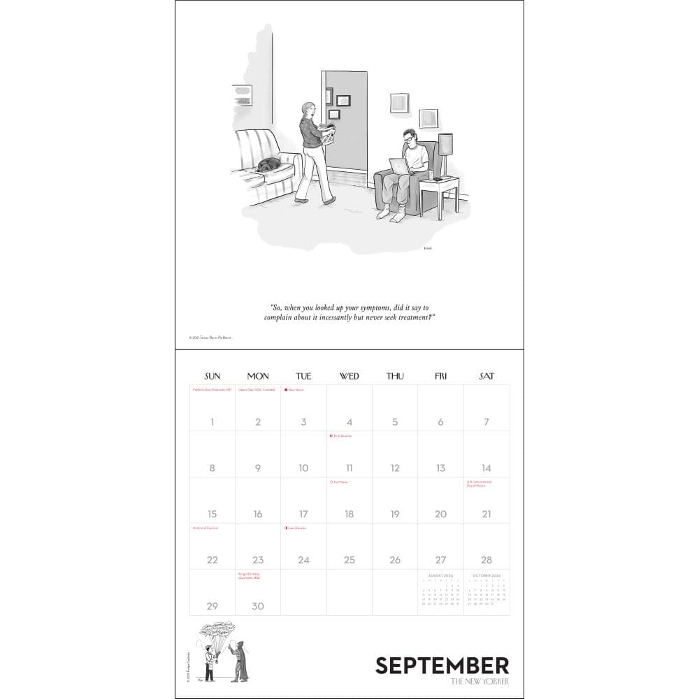 New Yorker Cartoons 2025 Wall Calendar