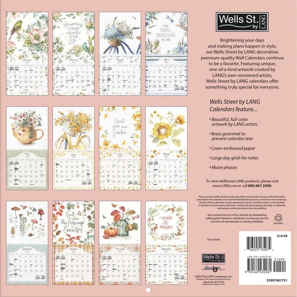 Watercolor Wonder by Lisa Audit 2025 Wall Calendar First Alternate Image width="1000" height="1000"