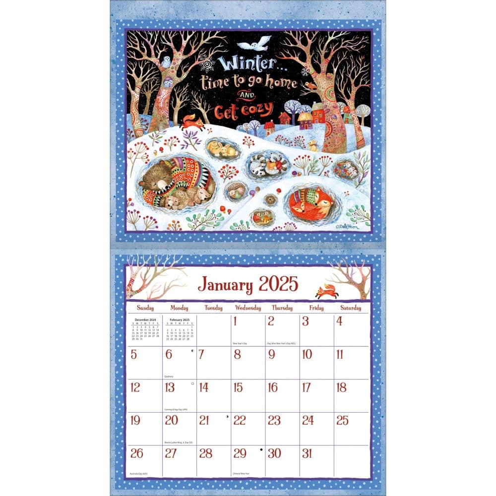 Simple Inspirations by Debi Hron 2025 Wall Calendar