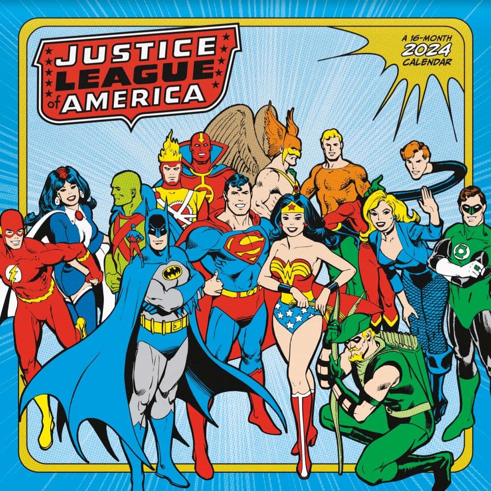 Justice League Classic 2024 Wall Calendar Main Image