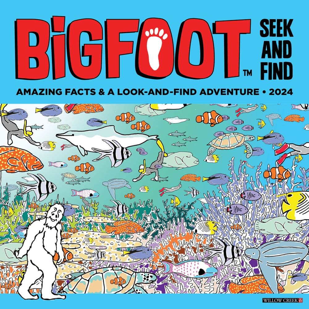 Bigfoot Seek And Find 2024 Wall Calendar