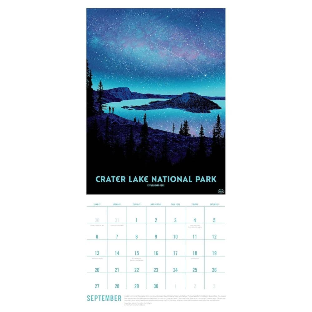 National Parks Art 2026 Wall Calendar Fourth Alternate Image