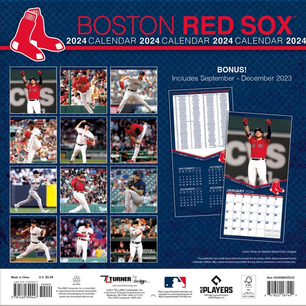 Boston Red Sox 2024 Mini Wall Calendar