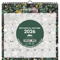 image Botanical Nature Spiral Art 2026 Wall Calendar Main Image