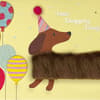 image Charming Long-Haired Dachshund Birthday Greeting Card