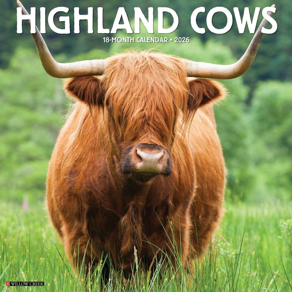 Highland Cows 2026 Wall Calendar Main Image