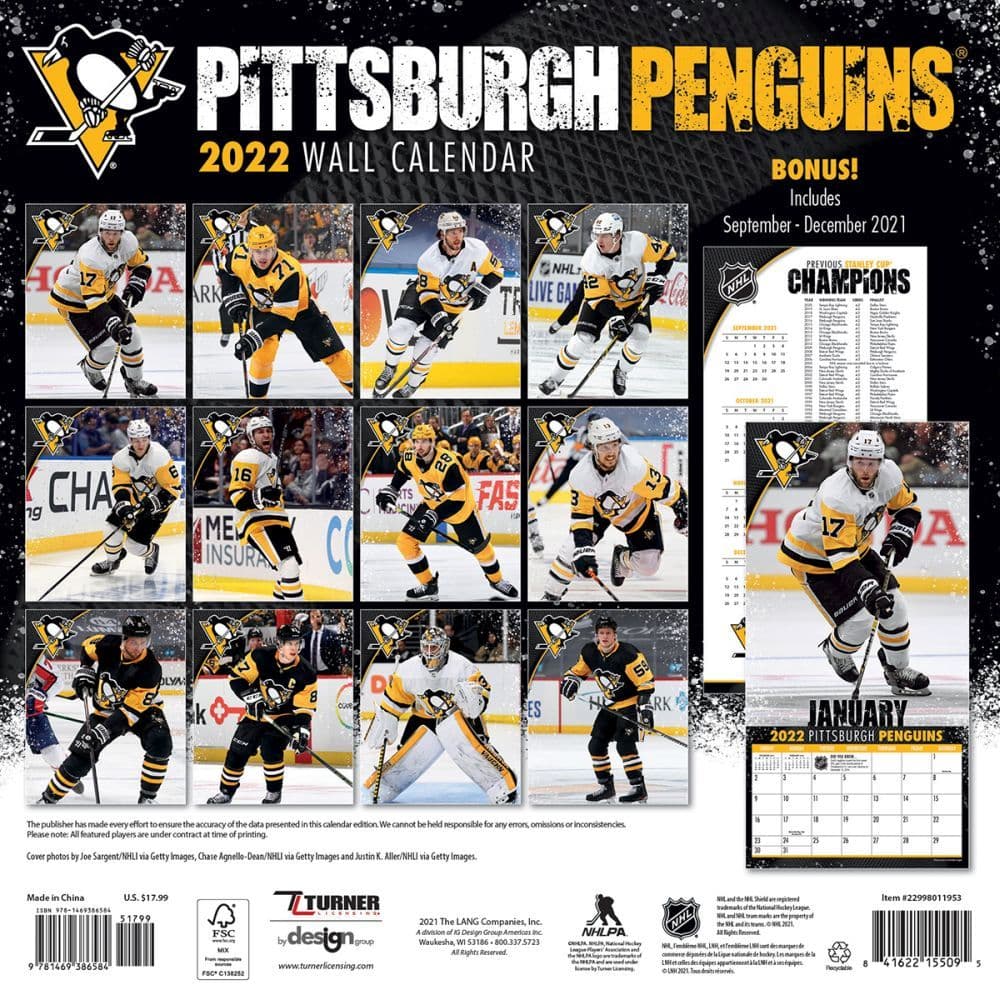 Pittsburgh Penguins Schedule 2022 Printable Pittsburgh Penguins 2022 Wall Calendar - Calendars.com