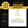 image NHL Boston Bruins 2027 Desk Calendar Second Alternate Image
