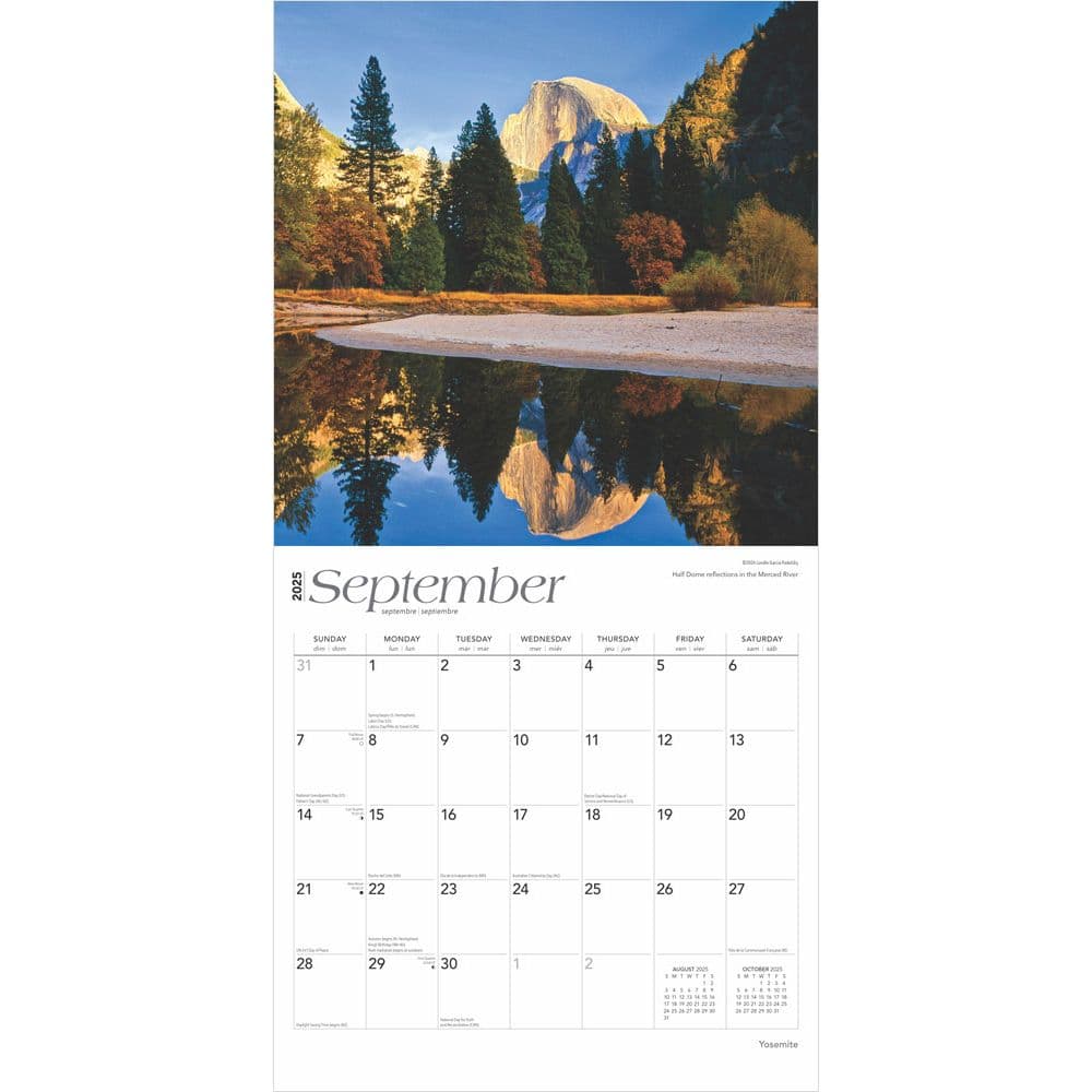 Yosemite 2025 Wall Calendar