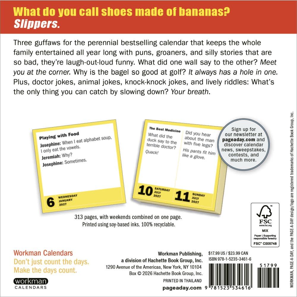290 Bad Jokes and 75 Punderful Puns 2027 Page-A-Day Desk Calendar First Alternate Image