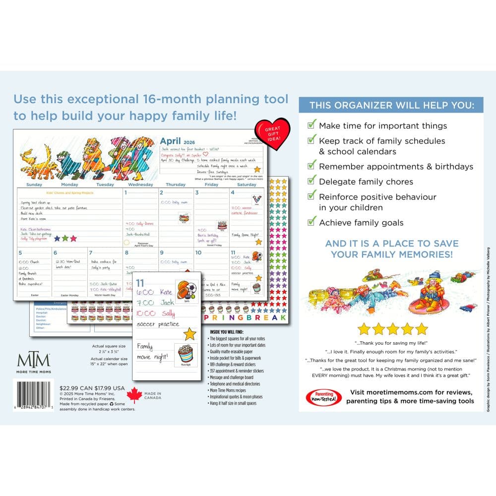 Family Organizer 2026 Wall Calendar First Alternate Image