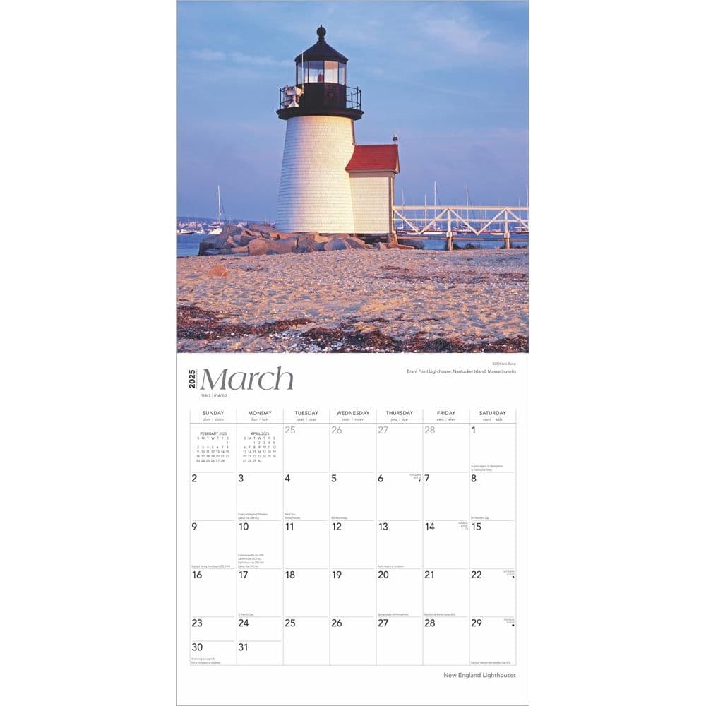 Lighthouses New England 2025 Wall Calendar Second Alternate Image width=&quot;1000&quot; height=&quot;1000&quot;