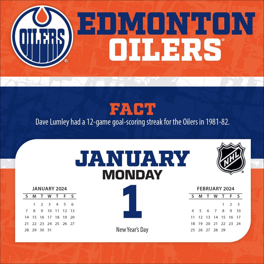 Edmonton Oilers 2024 Desk Calendar Second Alternate Image width=&quot;1000&quot; height=&quot;1000&quot;