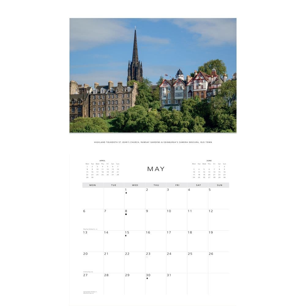 Edinburgh 2024 Wall Calendar
