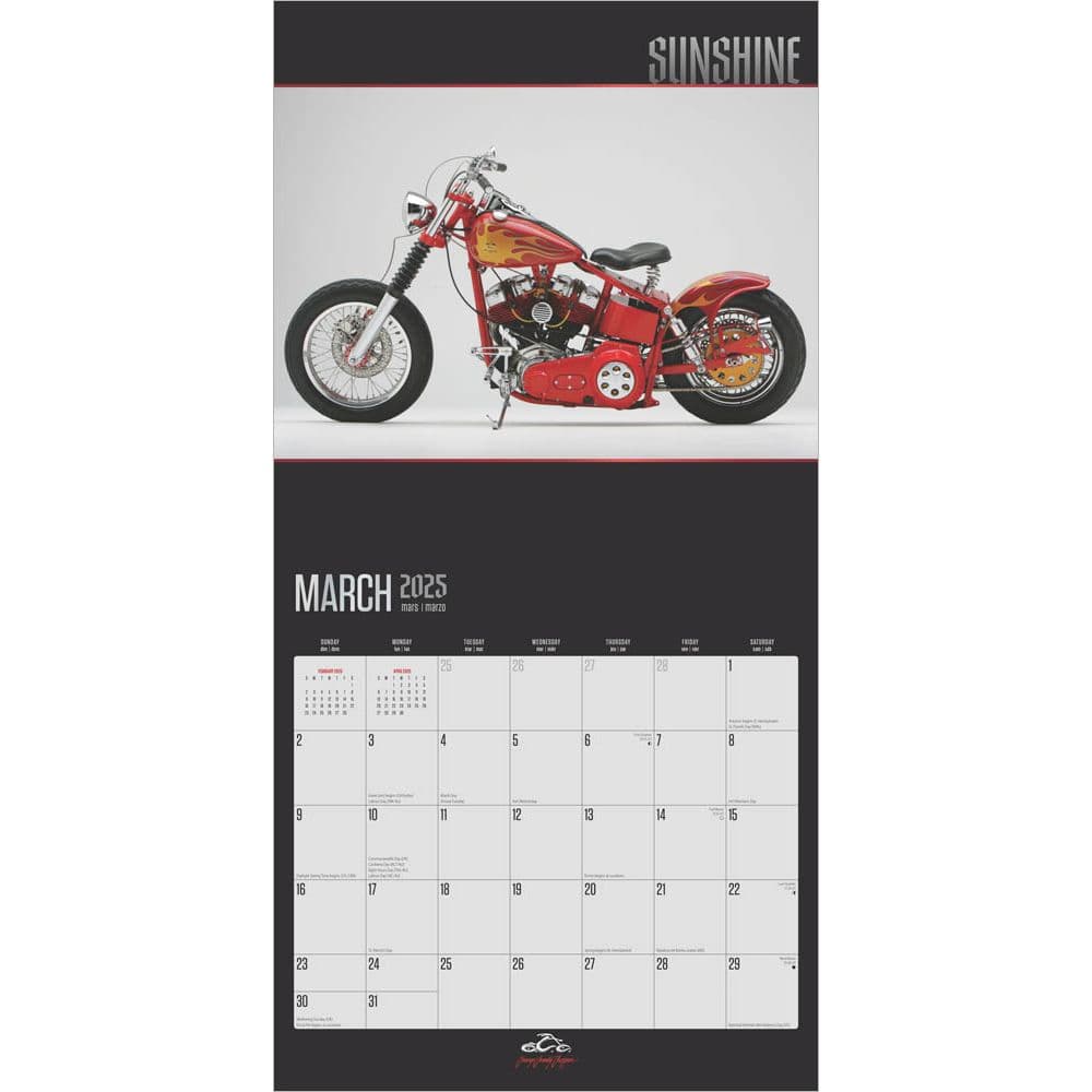 Orange County Choppers 2025 Wall Calendar Second Alternate Image