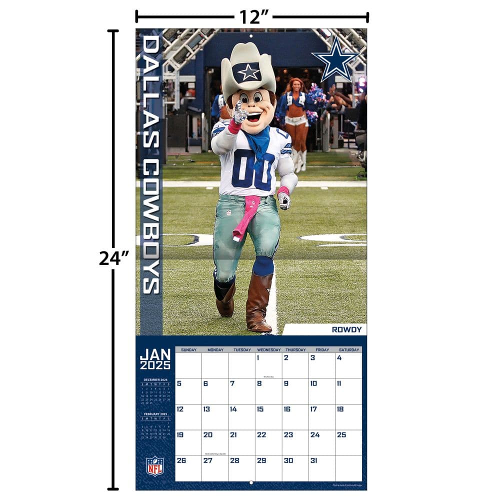 NFL Mascots 2025 Wall Calendar Fifth Alternate Image