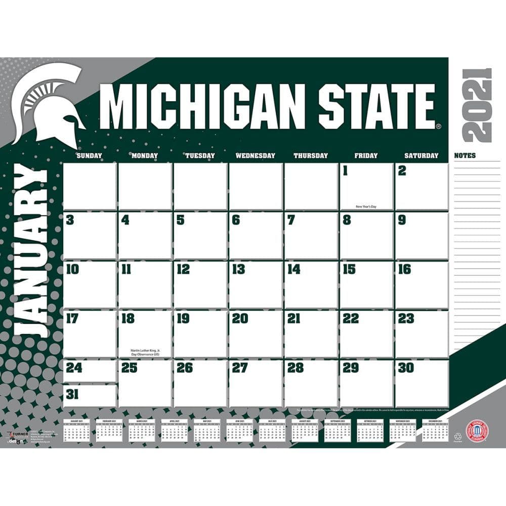 2021 Michigan State Spartans Calendars