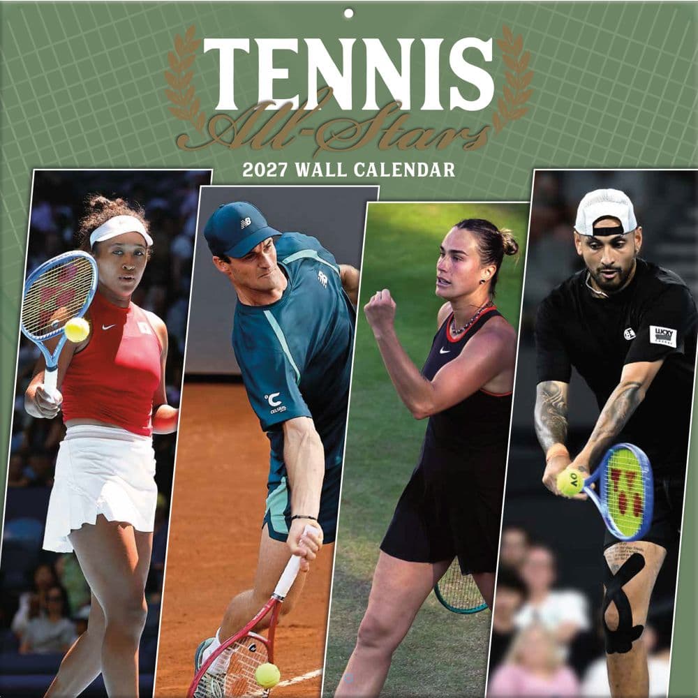Tennis All Stars 2027 Wall Calendar Main Product Image
