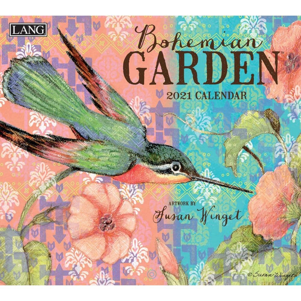 Bohemian Garden Wall Calendar by Susan Winget