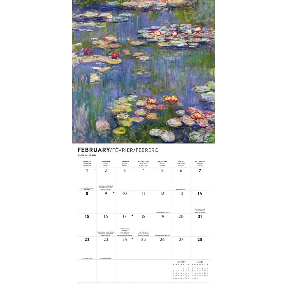 Monet 2026 Wall Calendar Second Alternate Image
