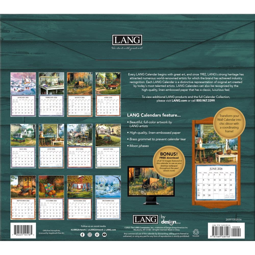 Simple Country 2026 Wall Calendar by Michael Humphries_ALT2