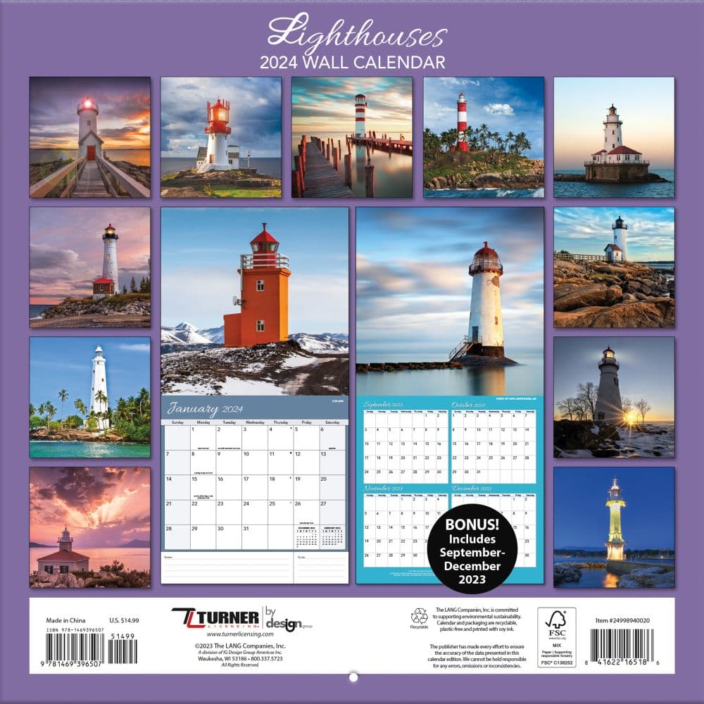 Lighthouses 2024 Wall Calendar First Alternate 
Image width=&quot;1000&quot; height=&quot;1000&quot;