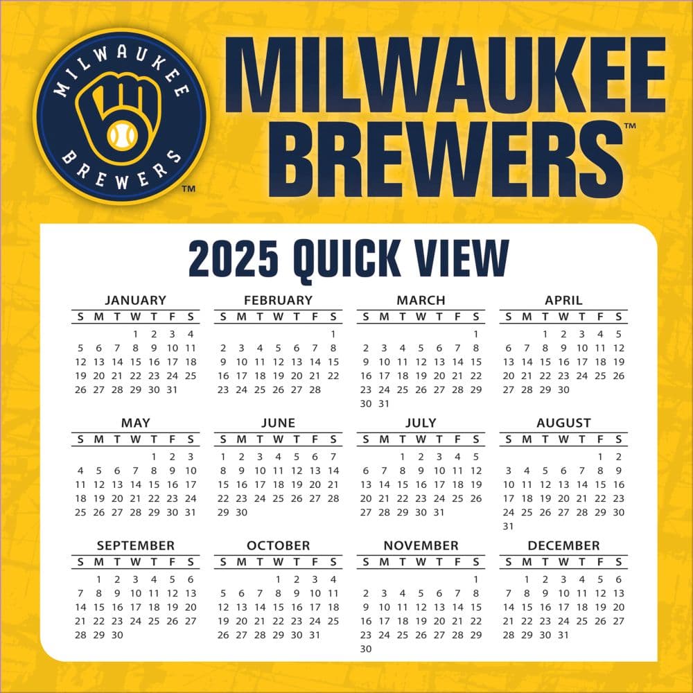 MLB Milwaukee Brewers 2025 Desk Calendar Calendars Com 7755fdd5 38c7 4448 A40a