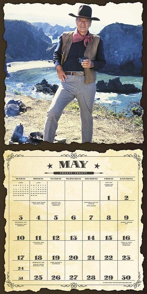 John Wayne Wall Calendar