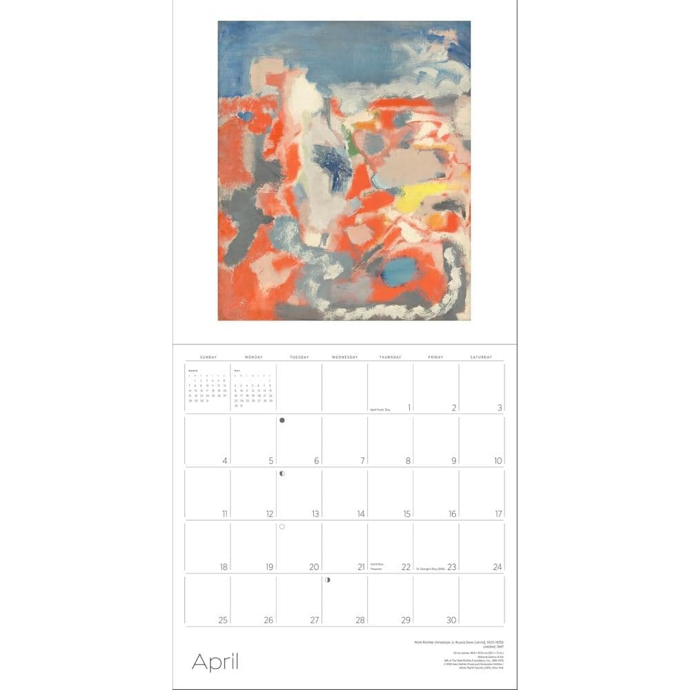 Rothko 2027 Wall Calendar Fifth Alternate Image