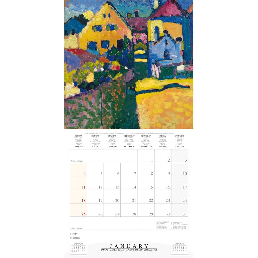 Kandinsky Figuratives 2026 Wall Calendar Second Alternate Image