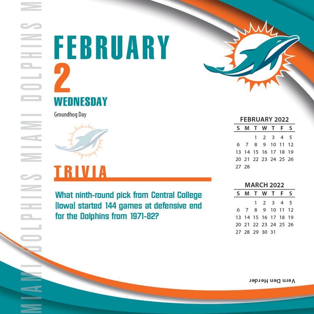 NFL Miami Dolphins 2022 Desk Calendar - Calendars.com