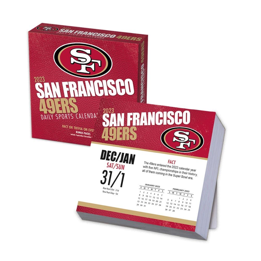 San Francisco 49ers 2023 Desk Calendar by Turner Sports Calendars For All