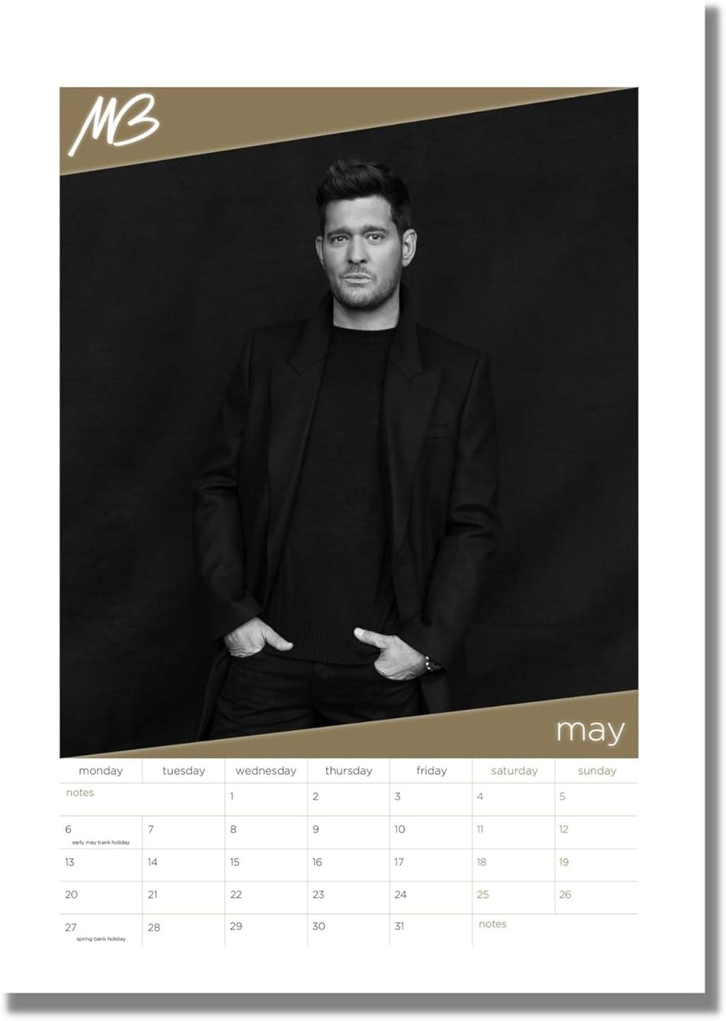 Michael Buble Poster 2024 Wall Calendar May