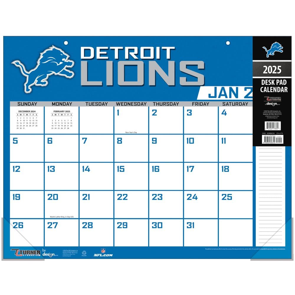 NFL Detroit Lions 2025 Desk Pad