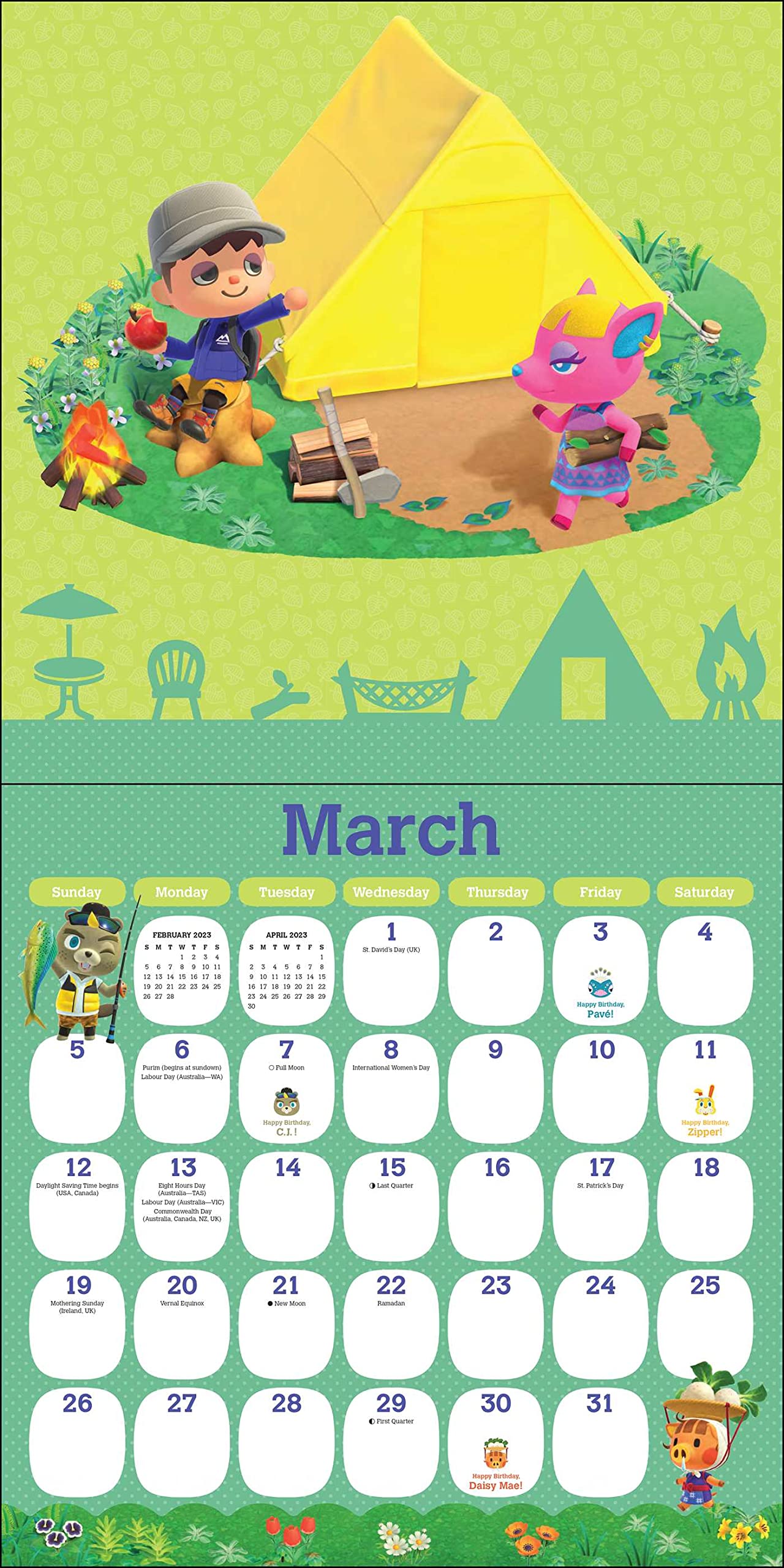 Animal Crossing 2023 Wall Calendar - Calendars.com