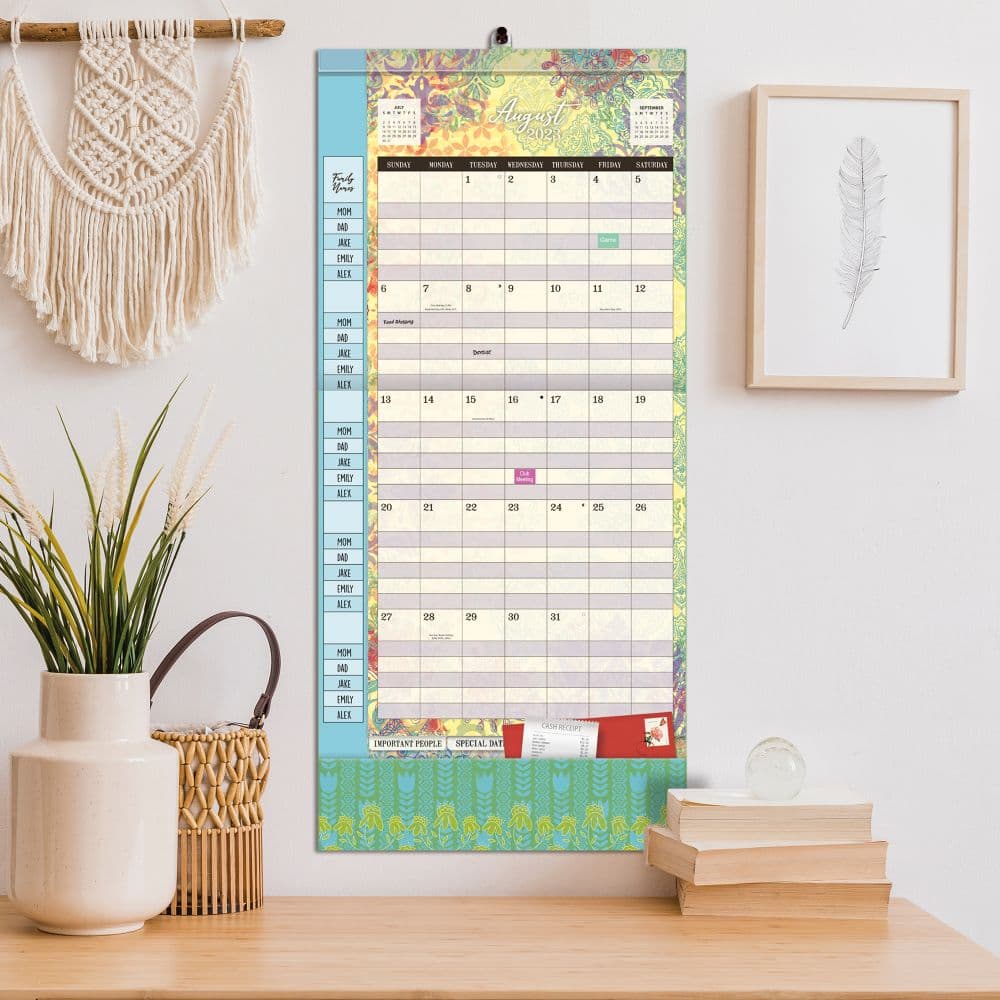 Bohemian Plan It 2025 Wall Calendar