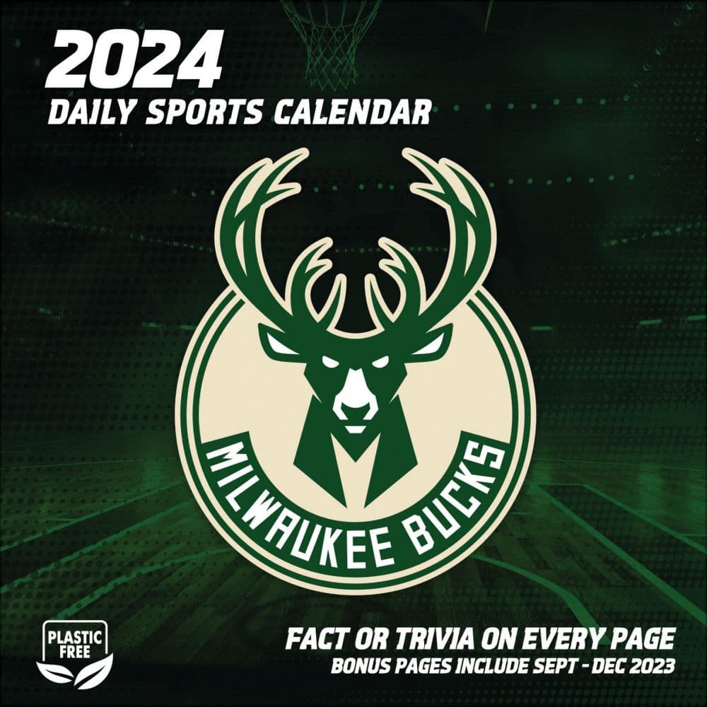 NBA Milwaukee Bucks 2024 Desk Calendar