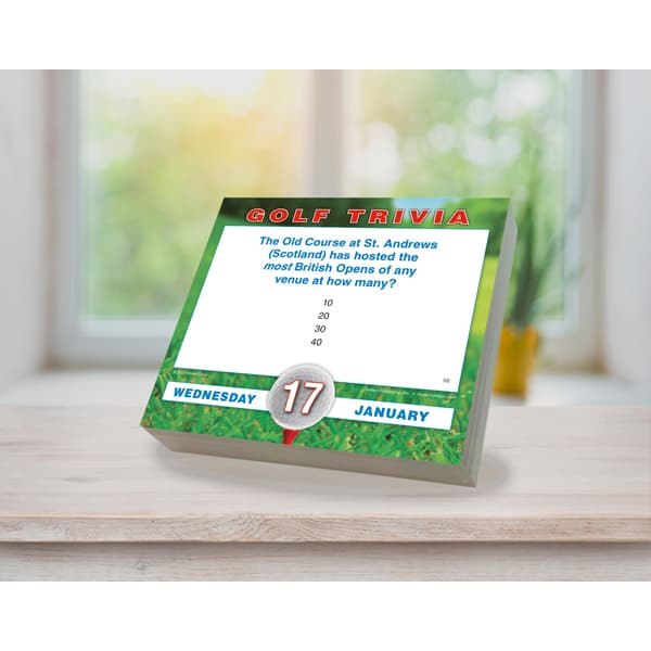 Golf Trivia 2024 Desk Calendar