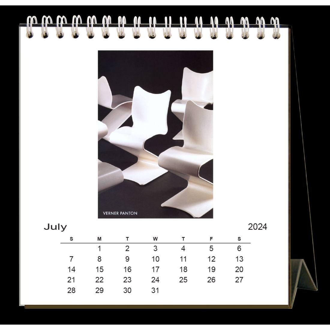MidCentury Modern 2024 Easel Desk Calendar