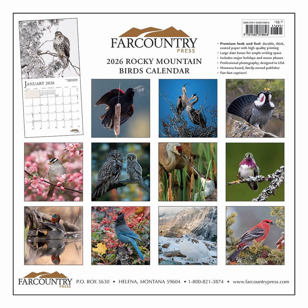 Rocky Mountain Birds 2026 Wall Calendar First Alternate Image