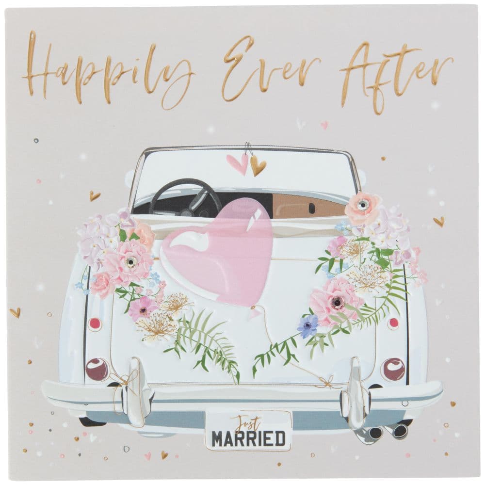 Happily Ever After Car Wedding Card First Alternate Image width=&quot;1000&quot; height=&quot;1000&quot;