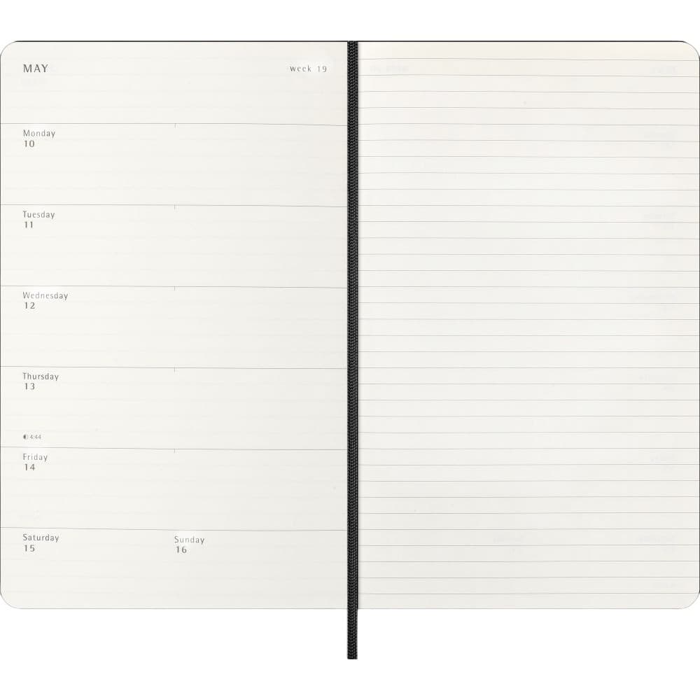 Moleskine Black 2027 Large Soft Cover Weekly Planner Third Alternate Image