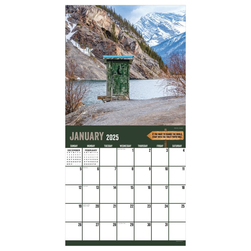 Outhouses 2025 Wall Calendar Second Alternate Image