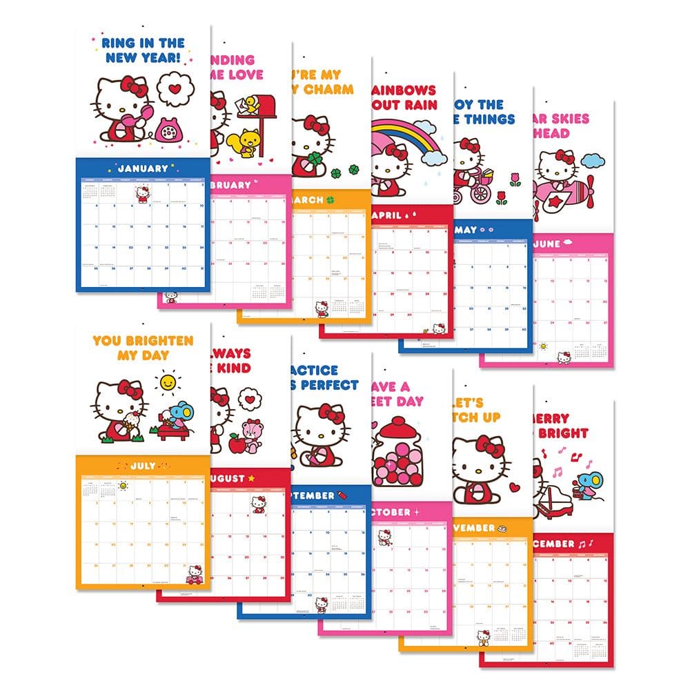 Hello Kitty Playful Pink 2026 Wall Calendar Fourth Alternate Image