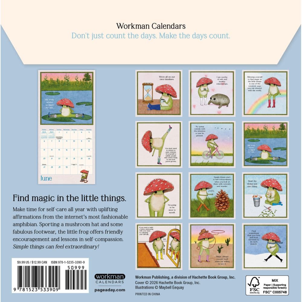 Little Frogs Guide to Self-Care 2027 Mini Wall Calendar First Alternate Image